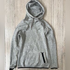 Nike Heather Gray Hoodie with Black Accents